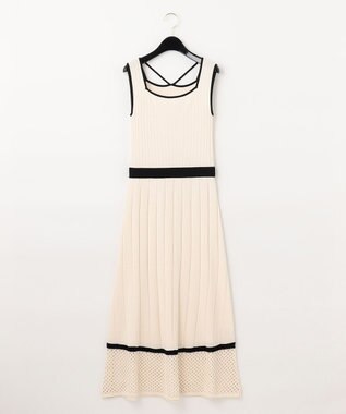 GRACE CONTINENTAL メッシュヘムニットワンピース キナリ