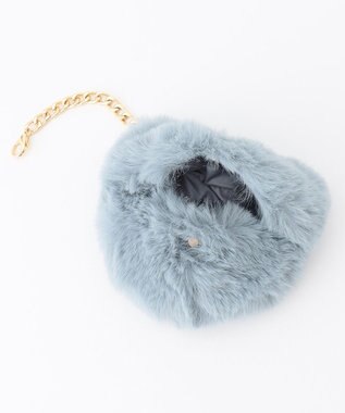 GRACE CONTINENTAL エコバッグ付ハーフムーンチャーム ブルー