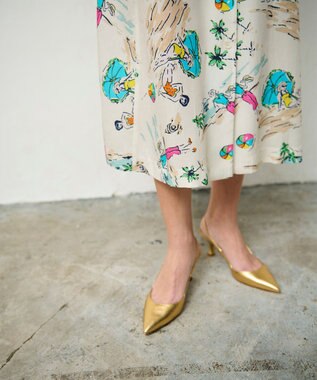 GRACE CONTINENTAL バックコンシャスプリントワンピース キナリ