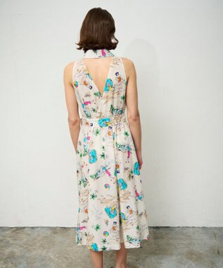 GRACE CONTINENTAL バックコンシャスプリントワンピース キナリ