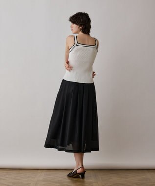 GRACE CONTINENTAL バイカラーリブニットトップ ホワイト