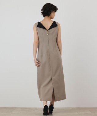 GRACE CONTINENTAL バックシャンワンピース ベージュ