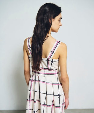 GRACE CONTINENTAL ロープチェックワンピース キナリ