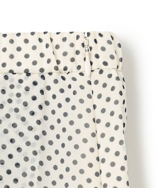 GRACE CONTINENTAL ドットBOXタックスカート ホワイト