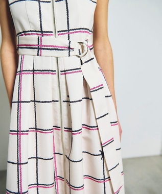 GRACE CONTINENTAL ロープチェックワンピース キナリ