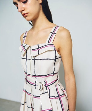 GRACE CONTINENTAL ロープチェックワンピース キナリ