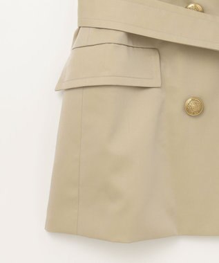 GRACE CONTINENTAL セーラーカラーサテンベスト ベージュ