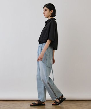 GRACE CONTINENTAL フレアスリーブシャツ ブラック