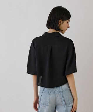 GRACE CONTINENTAL フレアスリーブシャツ ブラック