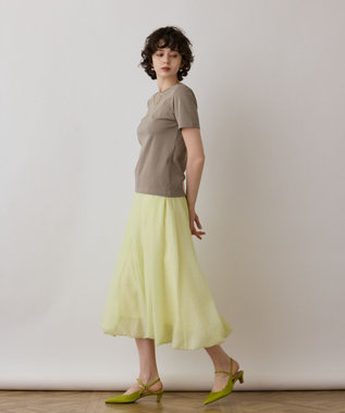 GRACE CONTINENTAL コンパクト天竺トップ カーキ