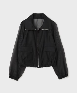 GRACE CONTINENTAL ブライトメッシュブルゾン ブラック