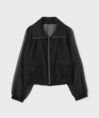 GRACE CONTINENTAL ブライトメッシュブルゾン ブラック