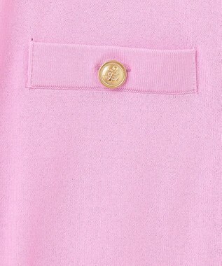 GRACE CONTINENTAL 配色ニットカーディガン ピンク