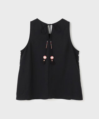 GRACE CONTINENTAL ビジューノースリーブトップ ブラック