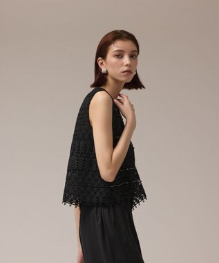 GRACE CONTINENTAL キカレースビジュートップ ブラック