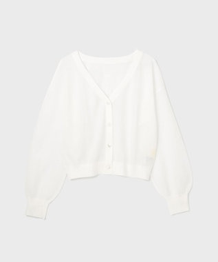 GRACE CONTINENTAL ブライトシアーニットカーディガン ホワイト