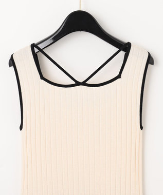 GRACE CONTINENTAL メッシュヘムニットワンピース キナリ