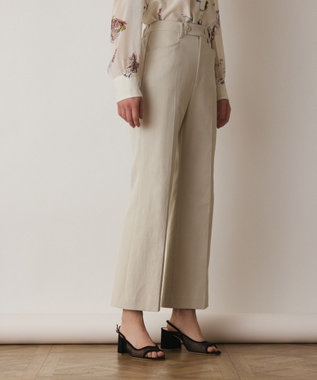 GRACE CONTINENTAL ストレッチフレアパンツ ベージュ