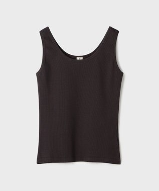 GRACE CONTINENTAL テレコノースリーブトップ ブラウン