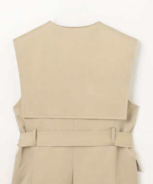 GRACE CONTINENTAL セーラーカラーサテンベスト ベージュ