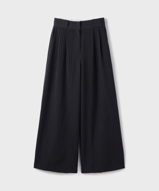 GRACE CONTINENTAL タックワイドパンツ ストライプ