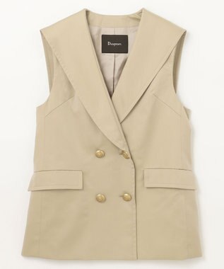 GRACE CONTINENTAL セーラーカラーサテンベスト ベージュ