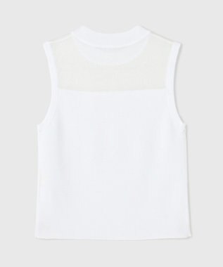 GRACE CONTINENTAL シアーグロスニットトップ ホワイト