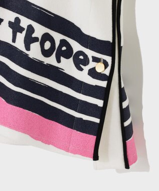 GRACE CONTINENTAL パイルポンチョフーディ ホワイト