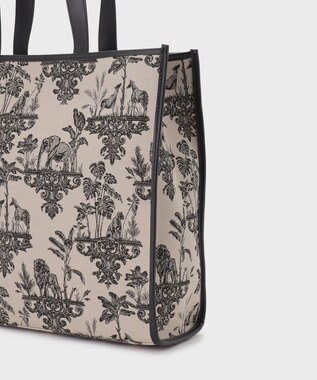 GRACE CONTINENTAL アニマルジャガードトートバッグ ベージュ