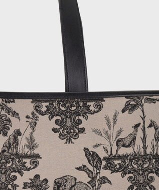 GRACE CONTINENTAL アニマルジャガードトートバッグ ベージュ