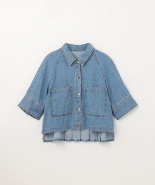 GRACE CONTINENTAL バックタックデニムシャツ インディゴ