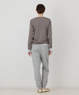 GRACE CONTINENTAL ラメクルーカットトップ グレー