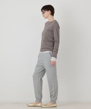 GRACE CONTINENTAL ラメクルーカットトップ グレー
