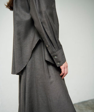 GRACE CONTINENTAL トリアセリネンオーバーシャツ チャコール