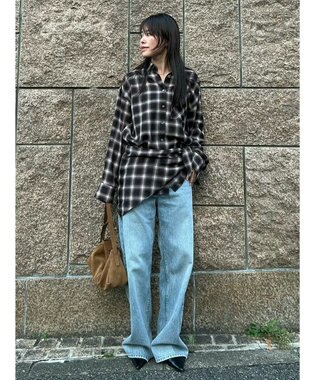 GRACE CONTINENTAL ストール付チェックシャツ チェック