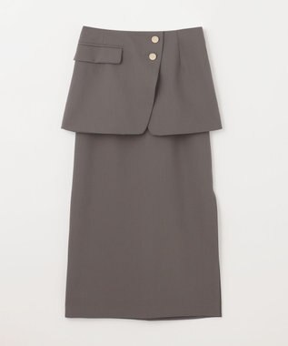 GRACE CONTINENTAL レイヤードペンシルスカート グレー