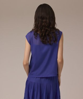 GRACE CONTINENTAL オーガンドレープトップ ブルー