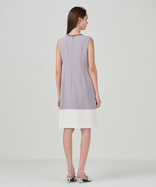 GRACE CONTINENTAL ビジューバイカラードレス グレー