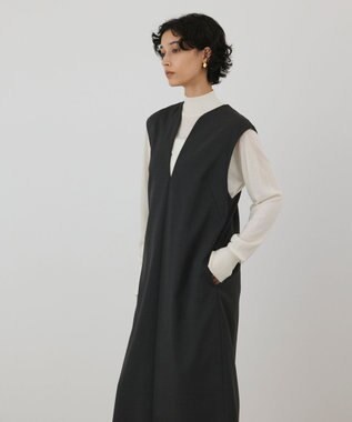 GRACE CONTINENTAL ストレートジャンパースカート チャコール