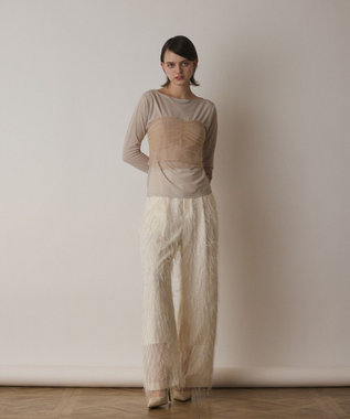 GRACE CONTINENTAL チュールベアトップ ベージュ