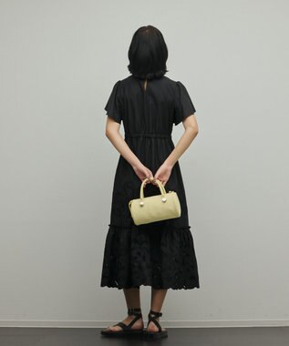 GRACE CONTINENTAL カットワーク刺繍ワンピース ブラック