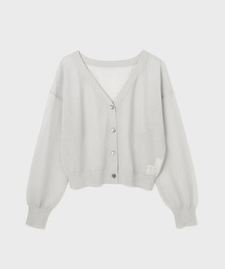 GRACE CONTINENTAL ブライトシアーニットカーディガン グレー