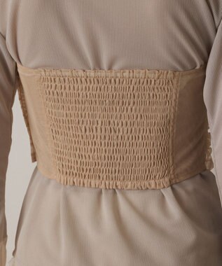 GRACE CONTINENTAL チュールベアトップ ベージュ