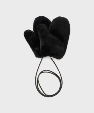 GRACE CONTINENTAL LOU ANDREA フェイクファーミトン ブラック