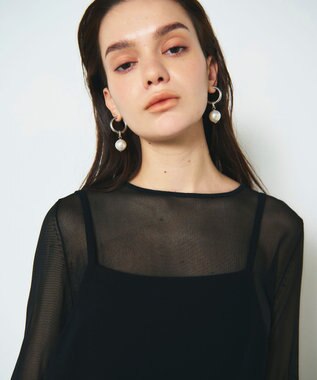 GRACE CONTINENTAL パールリングイヤークリップ シルバー