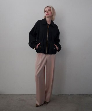 GRACE CONTINENTAL ナイロンパディングブルゾン ブラック