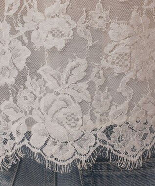 GRACE CONTINENTAL レースコンビフリルブラウス ホワイト