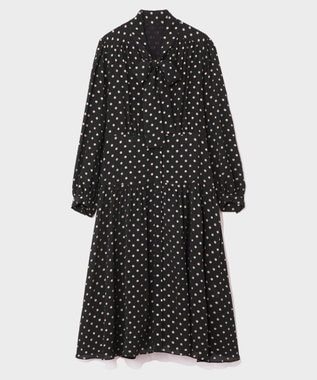 GRACE CONTINENTAL ドットラメジャガードドレス ブラック