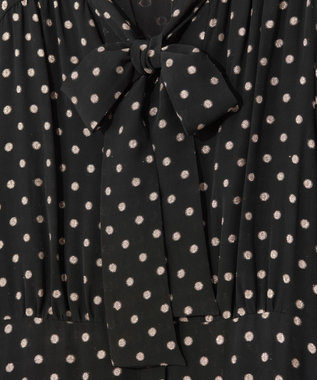 GRACE CONTINENTAL ドットラメジャガードドレス ブラック