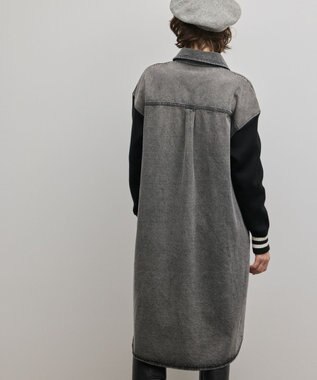 GRACE CONTINENTAL ニットスリーブデニムワンピース ブラック